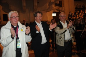 Erzbischof Franz Lackner, Hubert Paul Kuchar, Christan Wehrschütz, 2.10.2015, Opera Concert for Peace, Dom, Salzburg, © Manfred Siebinger